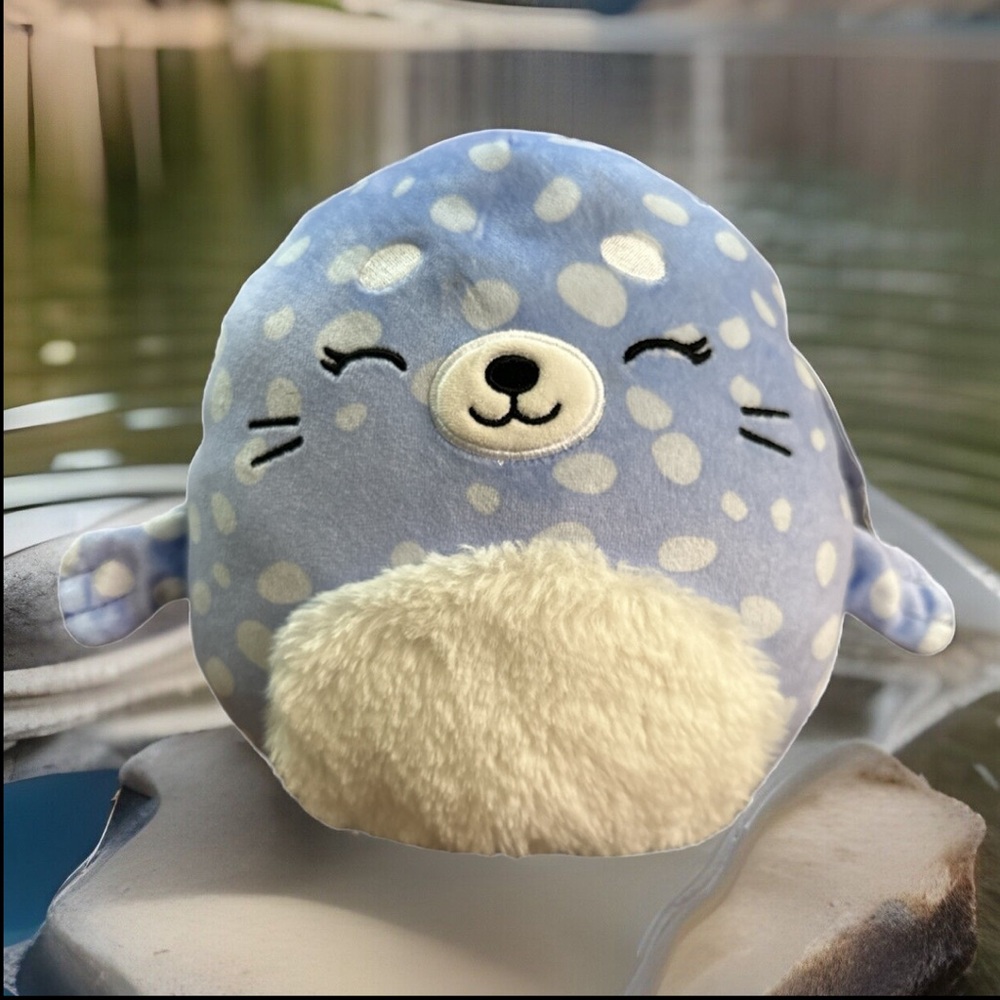 Squishmallows ‘Gianna’ Seal Ocean Squad 7.5” Plush, Soft Toy Stuffed Animal Gift